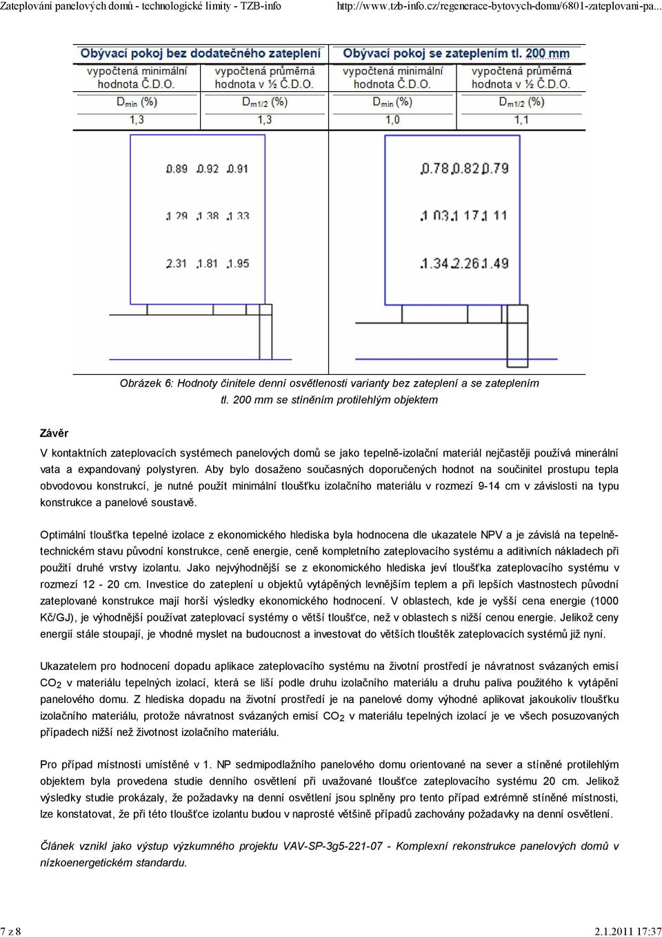 Aby bylo dosaženo současných doporučených hodnot na součinitel prostupu tepla obvodovou konstrukcí, je nutné použít minimální tloušťku izolačního materiálu v rozmezí 9-14 cm v závislosti na typu