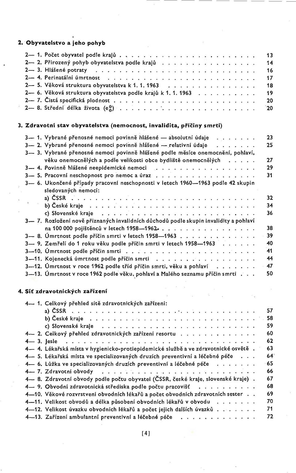 Zdravotní stav obyvatelstva (nemocnost, invalidita, příčiny smrti) 3-1. Vybrané přenosné nemoci povinně hlášené - absolutní údaje 3-2. Vybrané přenosné nemoci povinně hlášené - relativní údaje 3-3.