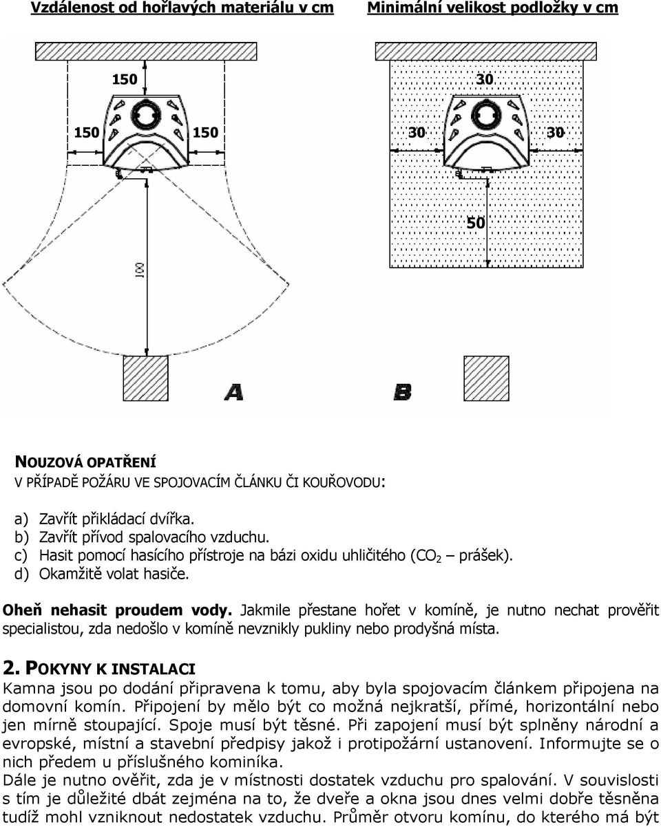 Jakmile přestane hořet v komíně, je nutno nechat prověřit specialistou, zda nedošlo v komíně nevznikly pukliny nebo prodyšná místa. 2.