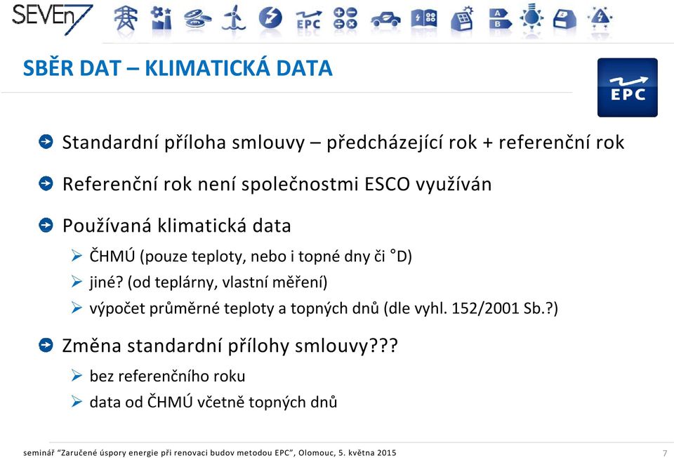 (od teplárny, vlastní měření) výpočet průměrné teploty a topných dnů (dle vyhl. 152/2001 Sb.