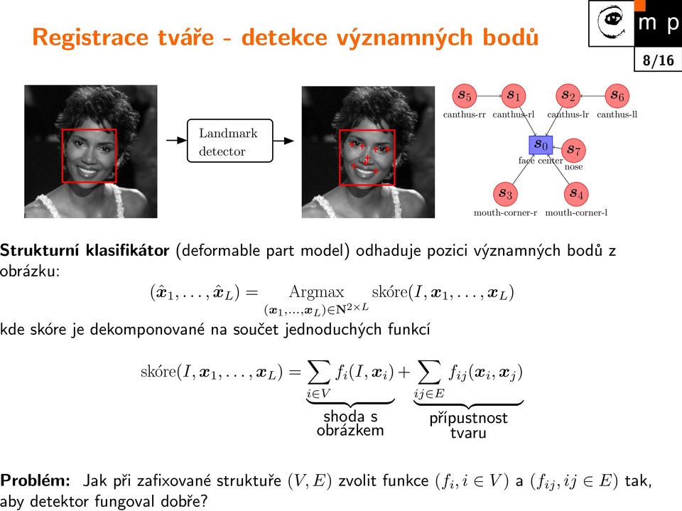 .., ˆx L ) = Argmax skóre(i, x 1,..., x L ) (x 1,...,x L ) N 2 L kde skóre je dekomponované na součet jednoduchých funkcí skóre(i, x 1,.