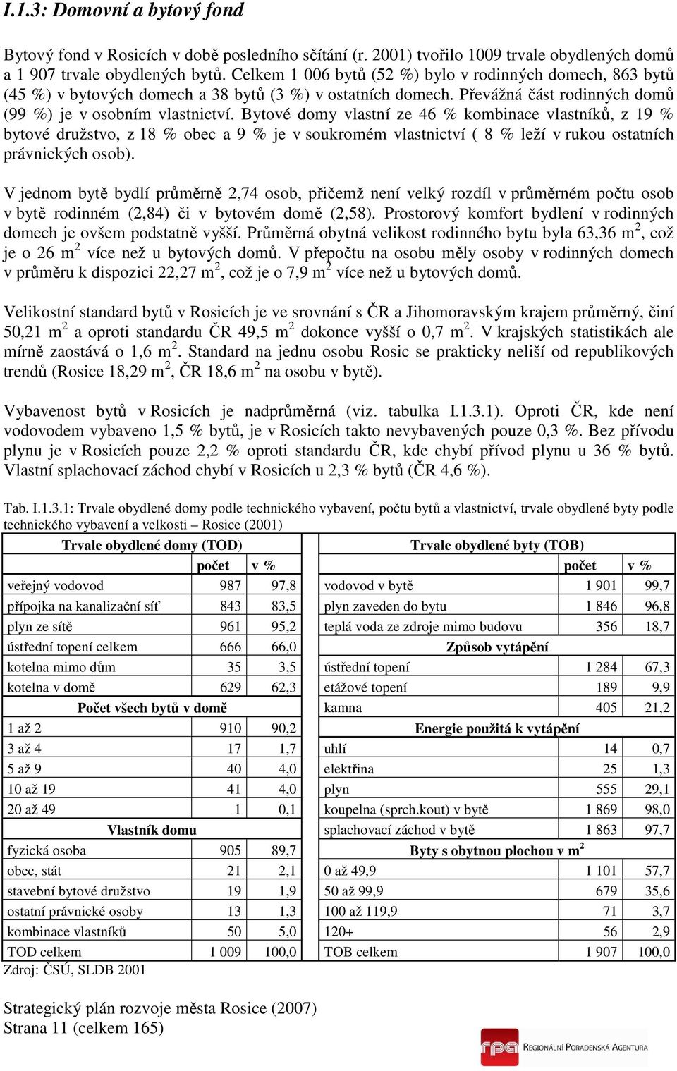 Bytové domy vlastní ze 46 % kombinace vlastníků, z 19 % bytové družstvo, z 18 % obec a 9 % je v soukromém vlastnictví ( 8 % leží v rukou ostatních právnických osob).