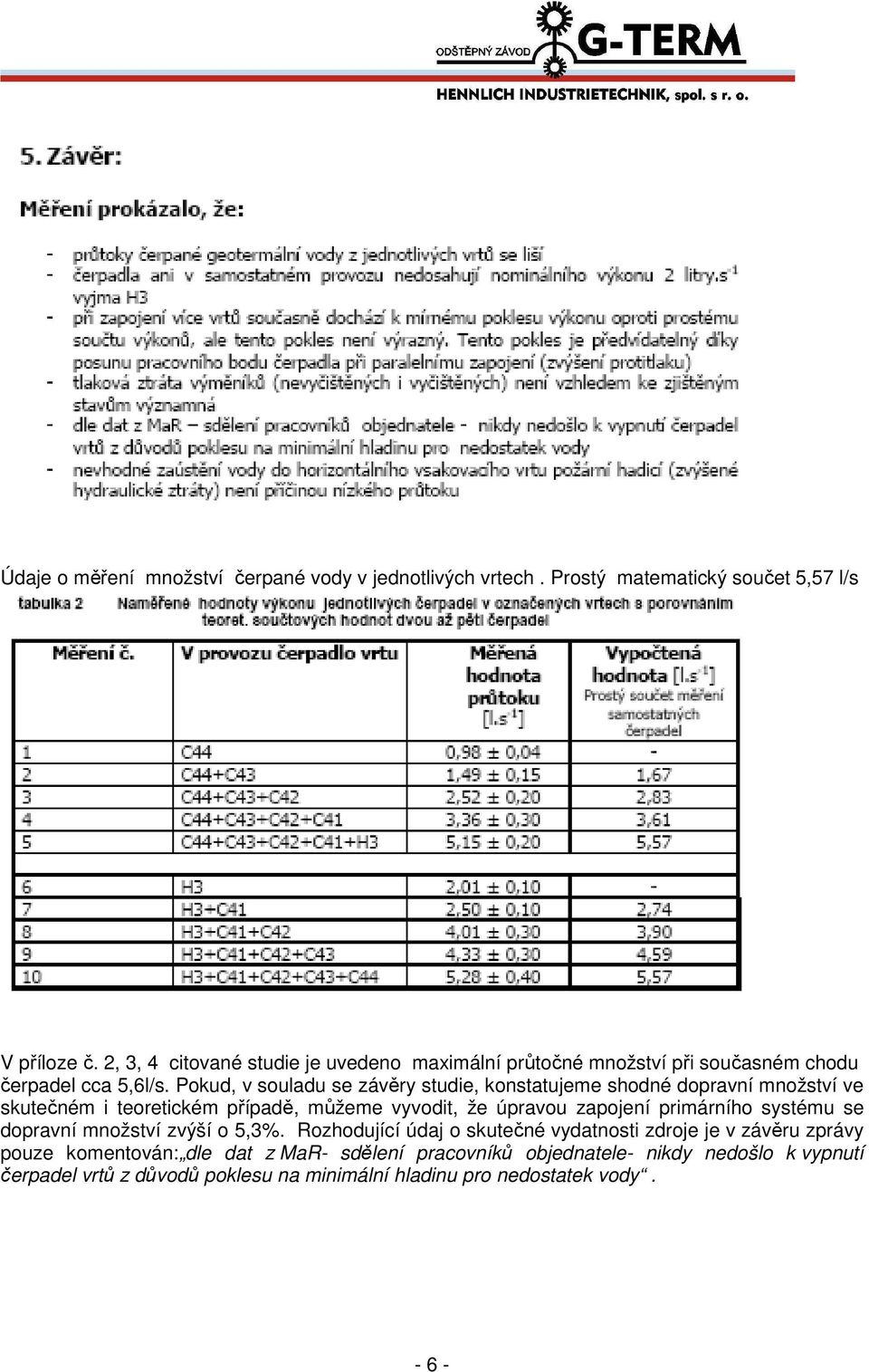 Pokud, v souladu se závěry studie, konstatujeme shodné dopravní množství ve skutečném i teoretickém případě, můžeme vyvodit, že úpravou zapojení primárního