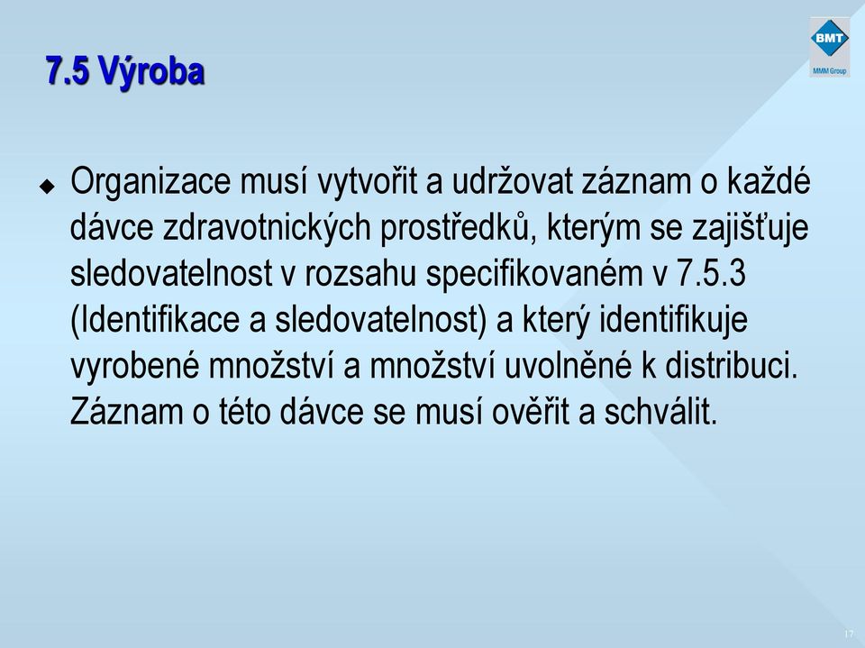 specifikovaném v 7.5.