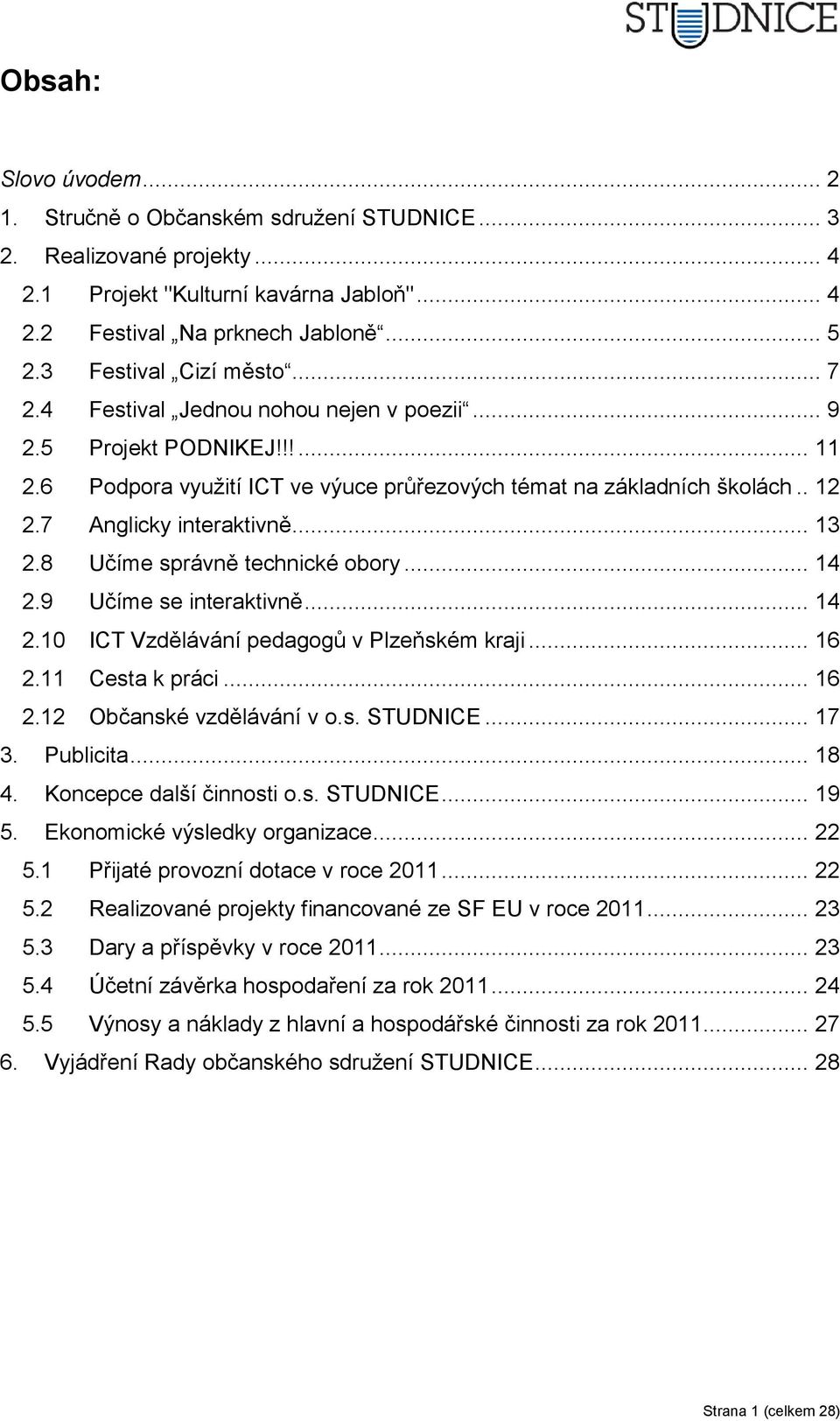 7 Anglicky interaktivně... 13 2.8 Učíme správně technické obory... 14 2.9 Učíme se interaktivně... 14 2.10 ICT Vzdělávání pedagogů v Plzeňském kraji... 16 2.11 Cesta k práci... 16 2.12 Občanské vzdělávání v o.