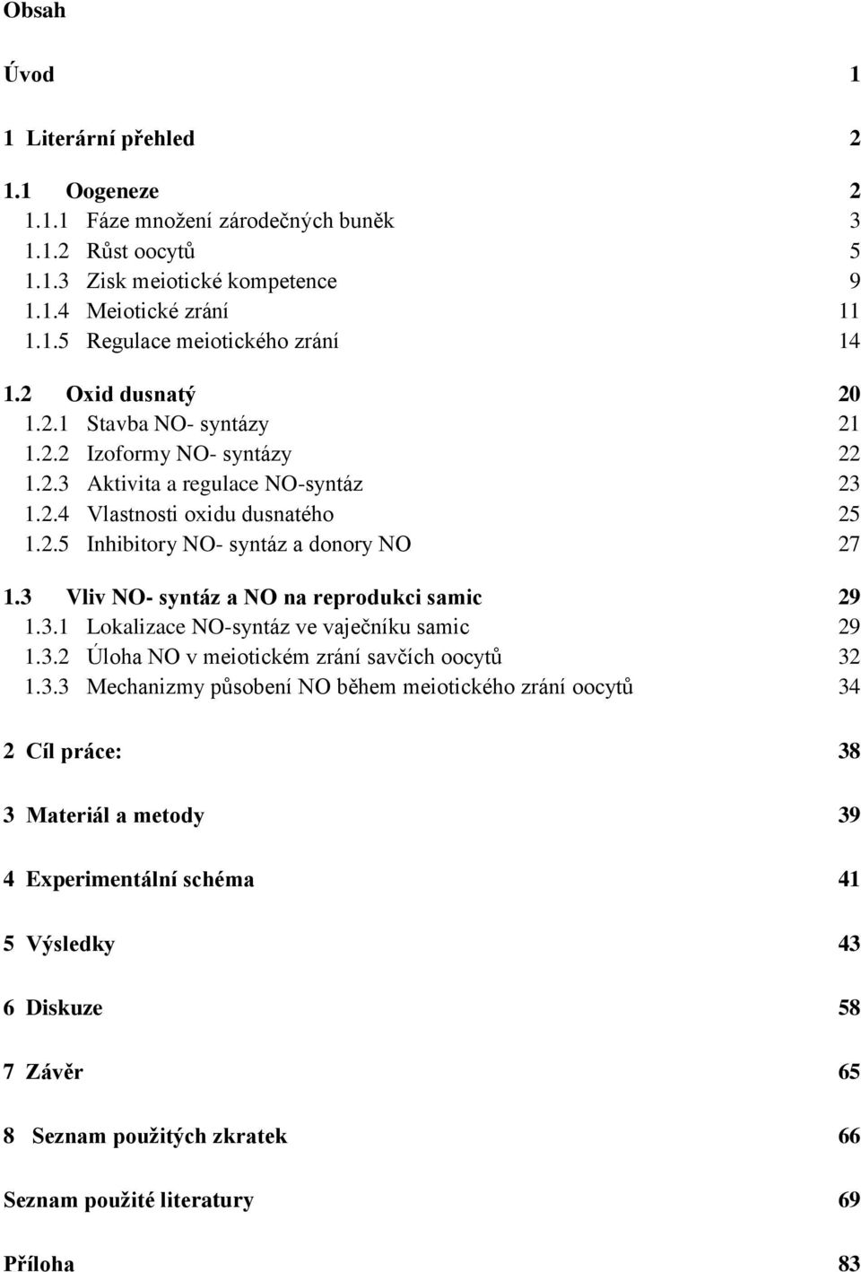 3 Vliv NO- syntáz a NO na reprodukci samic 29 1.3.1 Lokalizace NO-syntáz ve vaječníku samic 29 1.3.2 Úloha NO v meiotickém zrání savčích oocytů 32 1.3.3 Mechanizmy působení NO během meiotického