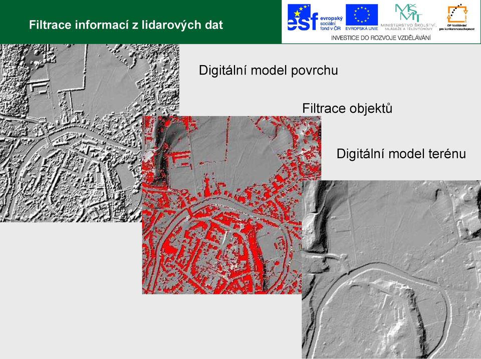 model povrchu Filtrace