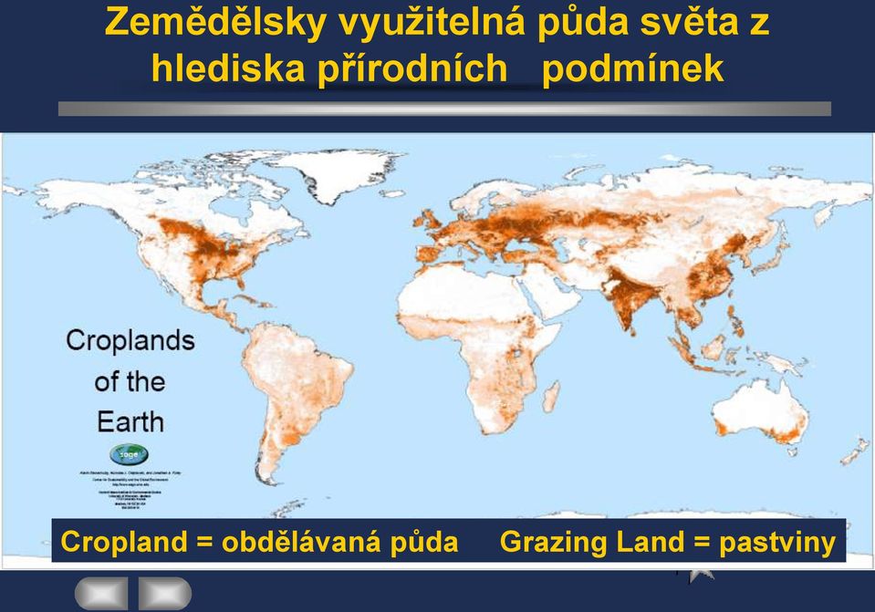 podmínek Cropland =