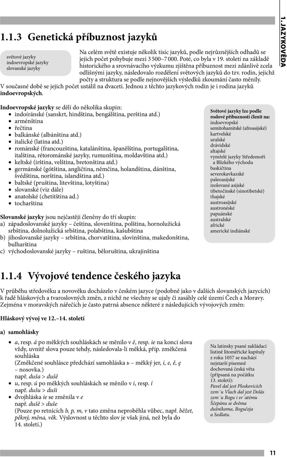 rodin, jejichž počty a struktura se podle nejnovějších výsledků zkoumání často měnily. V současné době se jejich počet ustálil na dvaceti.