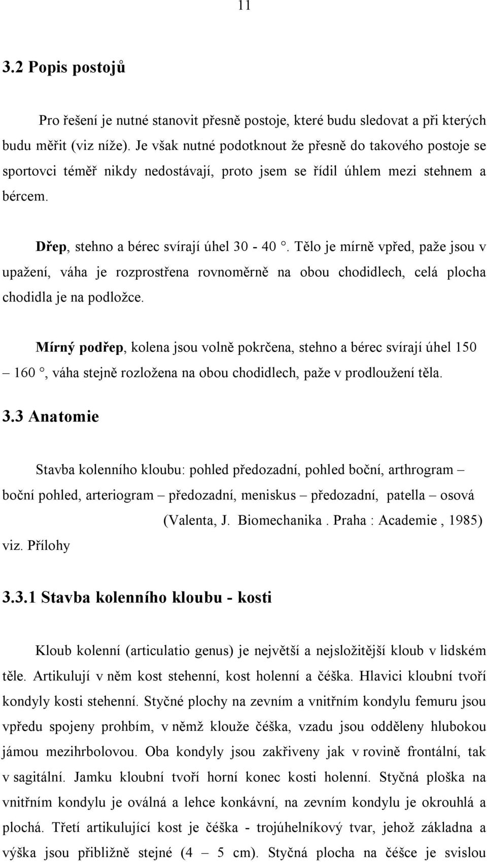 Tělo je mírně vpřed, paže jsou v upažení, váha je rozprostřena rovnoměrně na obou chodidlech, celá plocha chodidla je na podložce.