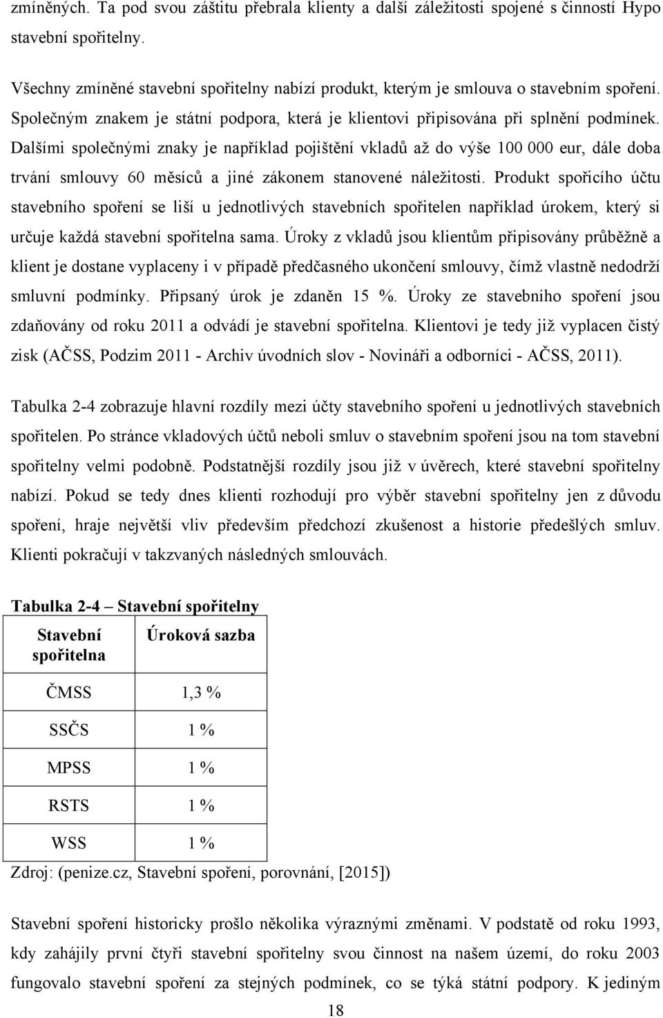 Dalšími společnými znaky je například pojištění vkladů aţ do výše 100 000 eur, dále doba trvání smlouvy 60 měsíců a jiné zákonem stanovené náleţitosti.