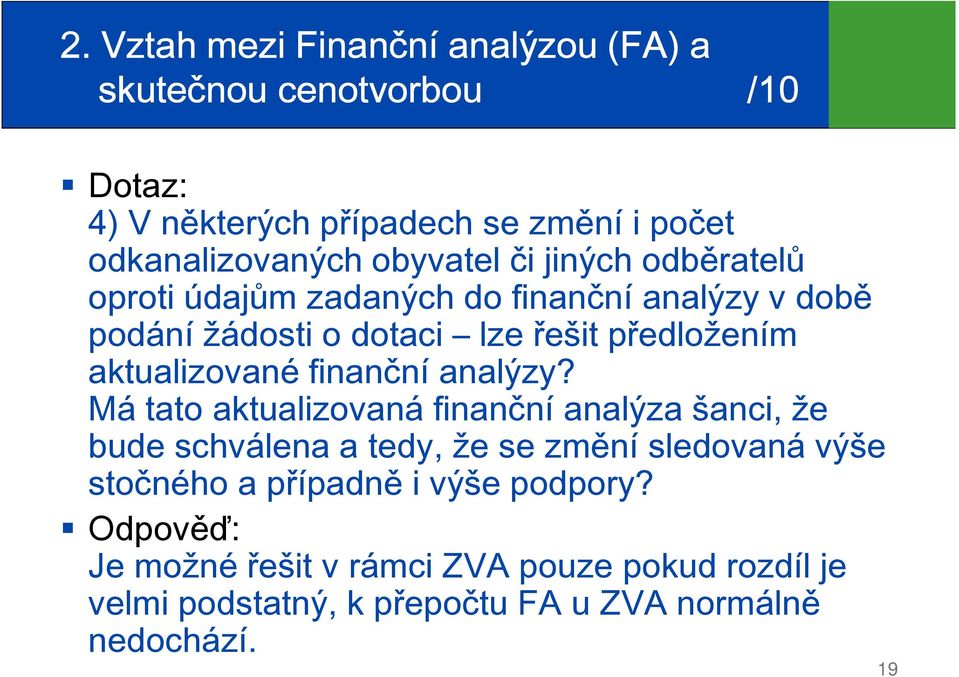 aktualizované finanční analýzy?