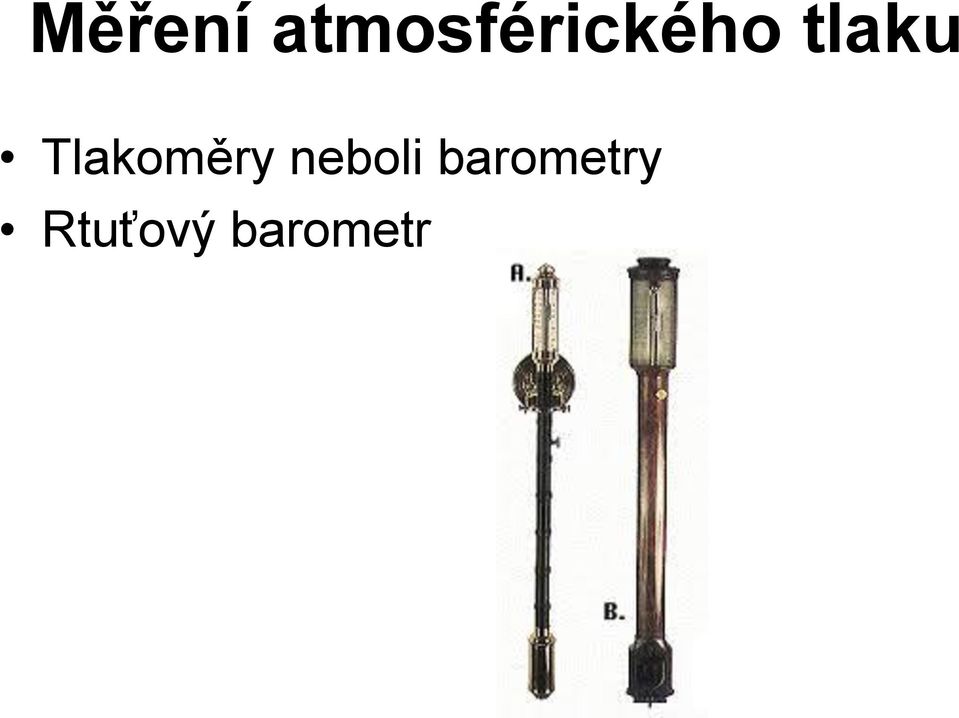 tlaku Tlakoměry