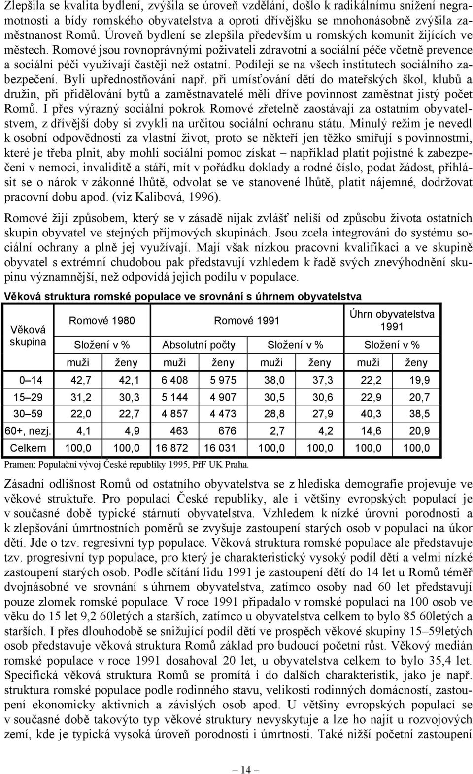 Romové jsou rovnoprávnými poživateli zdravotní a sociální péče včetně prevence a sociální péči využívají častěji než ostatní. Podílejí se na všech institutech sociálního zabezpečení.