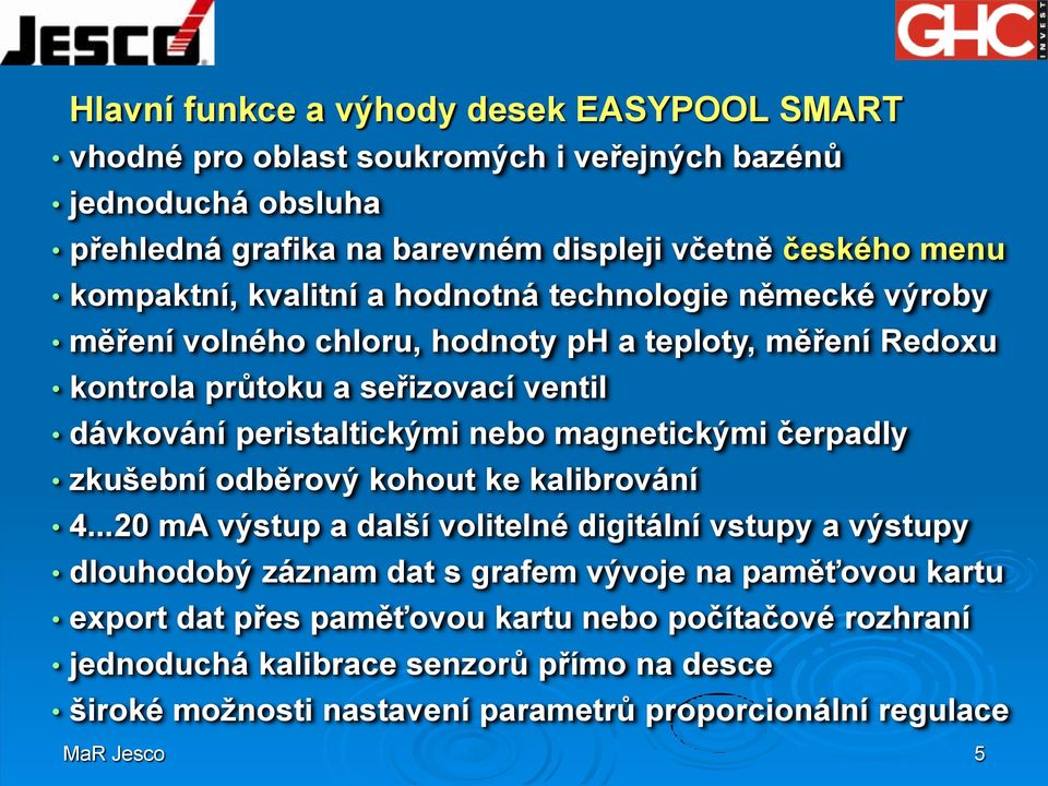 peristaltickými nebo magnetickými čerpadly zkušební odběrový kohout ke kalibrování 4.