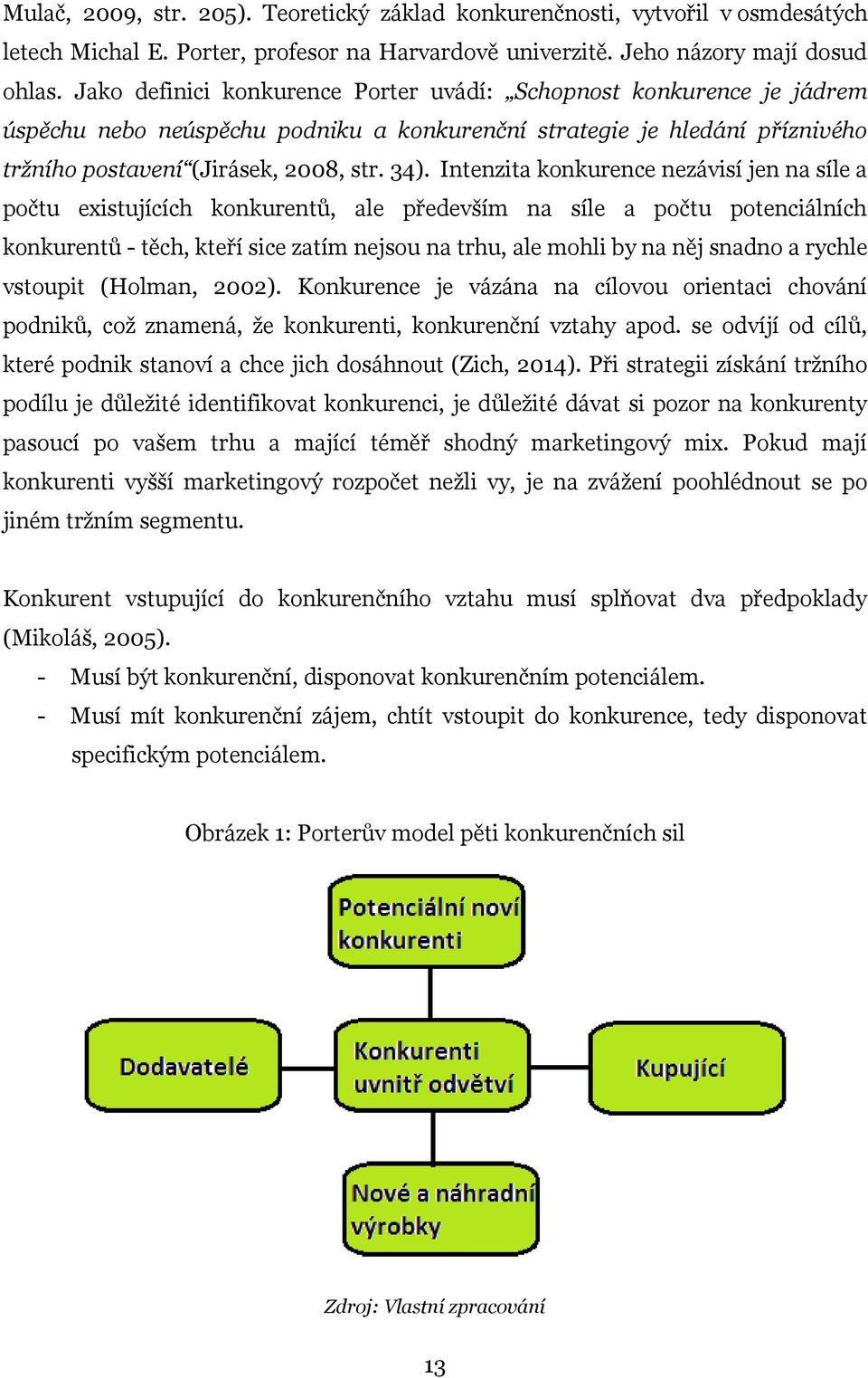 Intenzita konkurence nezávisí jen na síle a počtu existujících konkurentů, ale především na síle a počtu potenciálních konkurentů - těch, kteří sice zatím nejsou na trhu, ale mohli by na něj snadno a