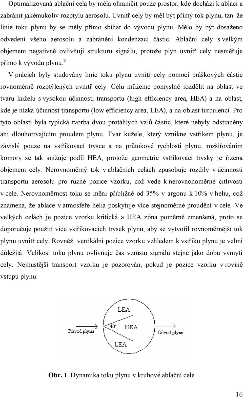 Ablační cely s velkým objemem negativně ovlivňují strukturu signálu, protože plyn uvnitř cely nesměřuje přímo k vývodu plynu.