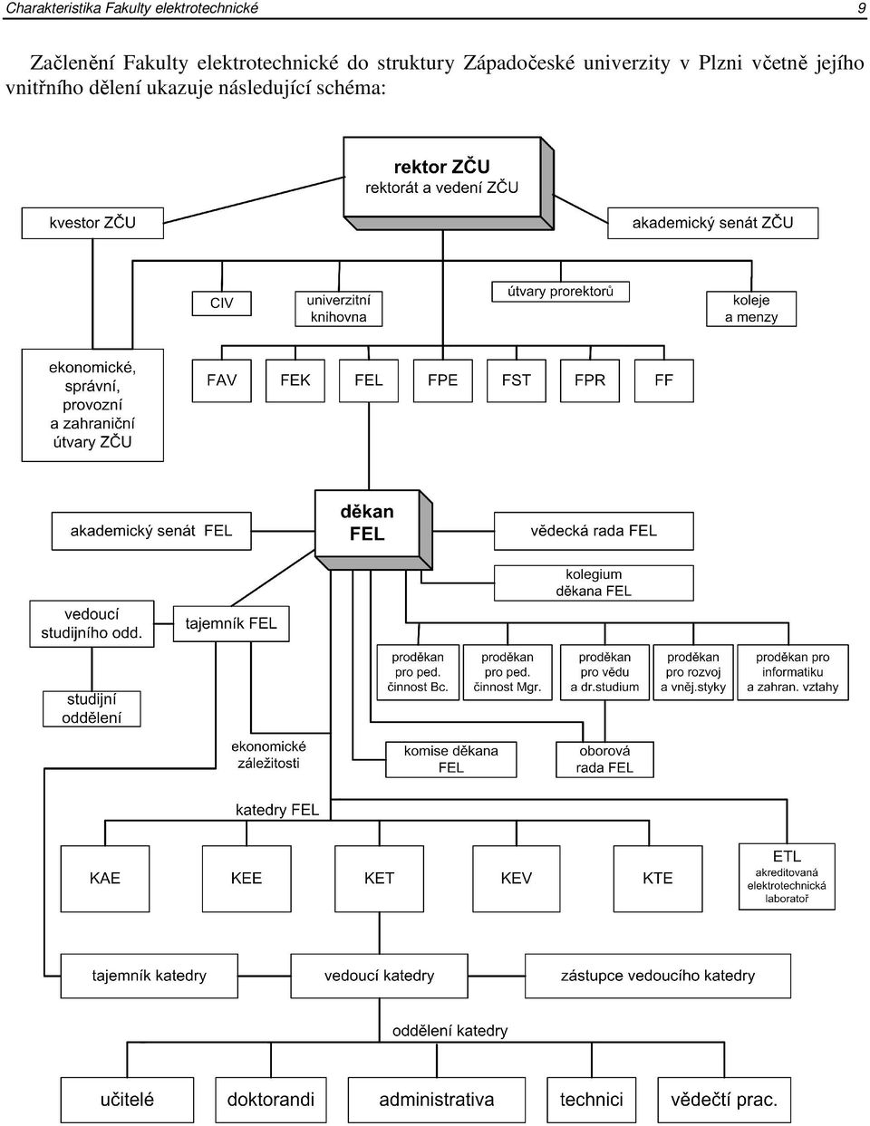 struktury Západočeské univerzity v Plzni