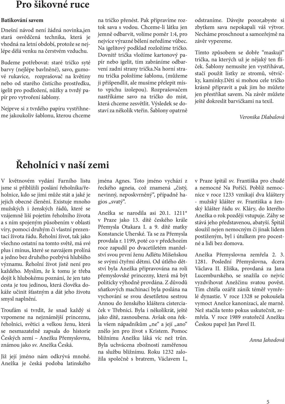 vytvoření šablony. Nejprve si z tvrdého papíru vystřihneme jakoukoliv šablonu, kterou chceme na tričko přenést. Pak připravíme roztok sava s vodou.