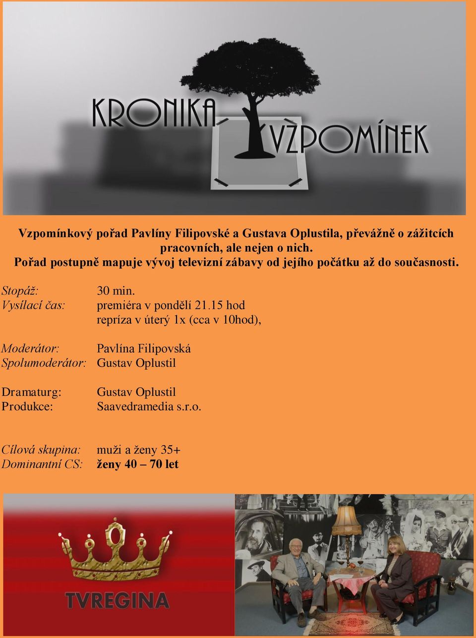 30 min. premiéra v pondělí 21.