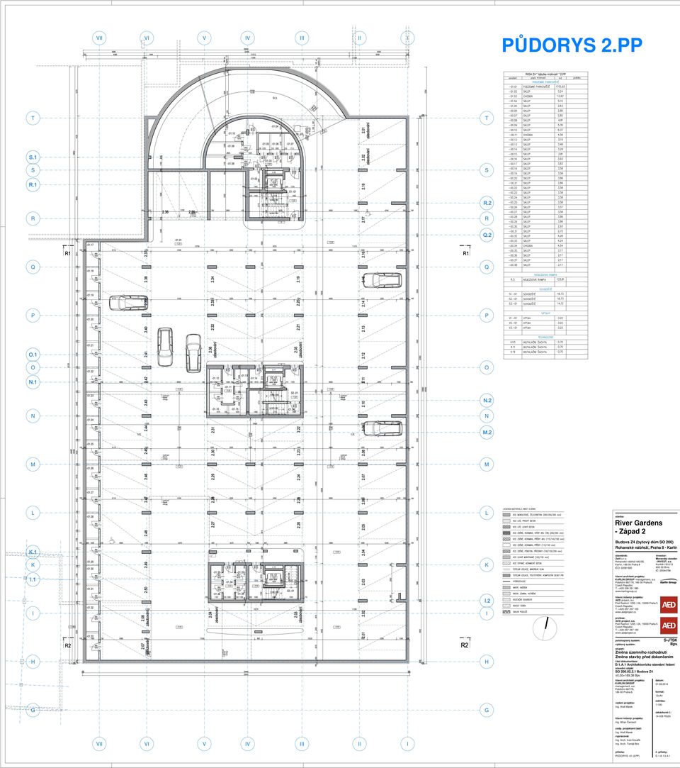 28 L LEGENDA MATERÁLŮ, HMOT A ZEMN stavba: River Gardens - Západ 2 Budova Z4 (bytový dům SO 200) Rohanské nábřeží, Praha 8 - Karlín K -01.29-01.30-01.31-01.32-01.33-01.35-01.36-01.34-01.37-01.38 š.