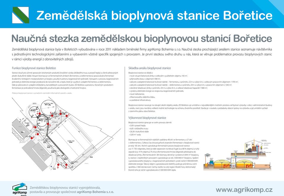 Je první stezkou svého druhu u nás, která se věnuje problematice provozu bioplynových stanic v rámci výroby energií z obnovitelných zdrojů.