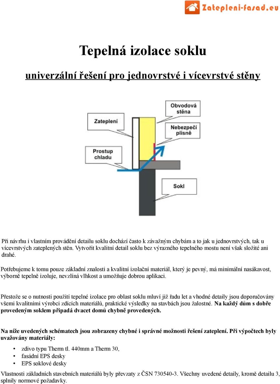 Potřebujeme k tomu pouze základní znalosti a kvalitní izolační materiál, který je pevný, má minimální nasákavost, výborně tepelně izoluje, nevzlíná vlhkost a umožňuje dobrou aplikaci.