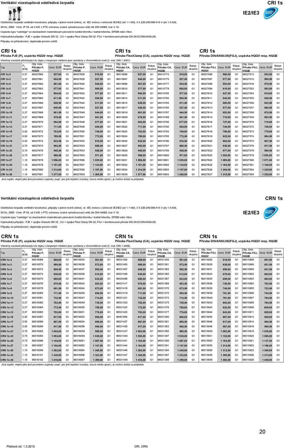 Ucpávka typu "cartridge" se standardním materiálovým párováním karbid křemíku / karbid křemíku, EPDM nebo Viton.