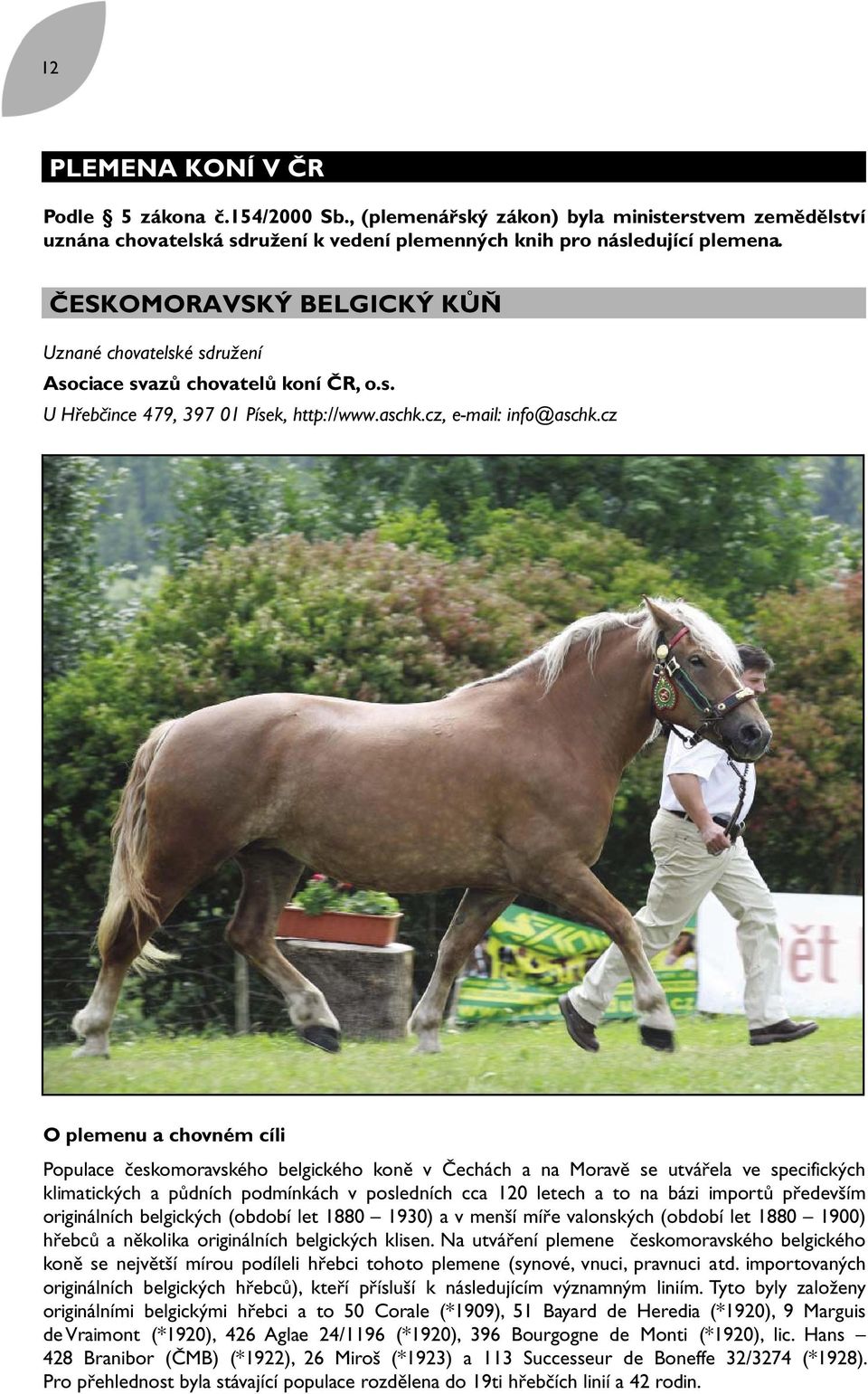 cz Foto O plemenu a chovném cíli Populace českomoravského belgického koně v Čechách a na Moravě se utvářela ve specifických klimatických a půdních podmínkách v posledních cca 120 letech a to na bázi