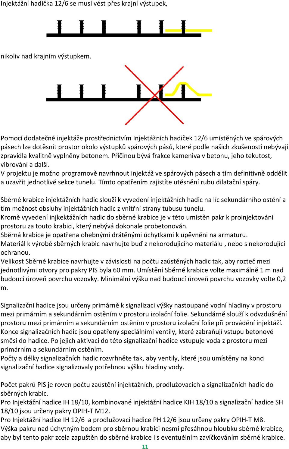 zpravidla kvalitně vyplněny betonem. Příčinou bývá frakce kameniva v betonu, jeho tekutost, vibrování a další.