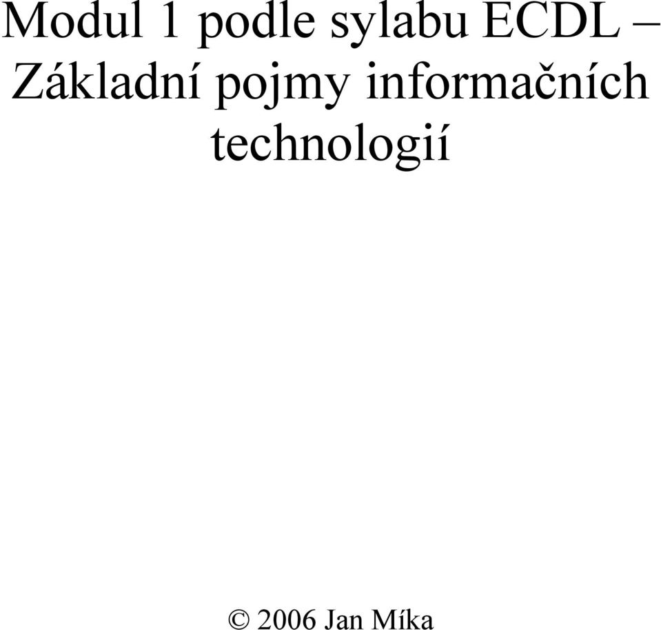 Základní pojmy