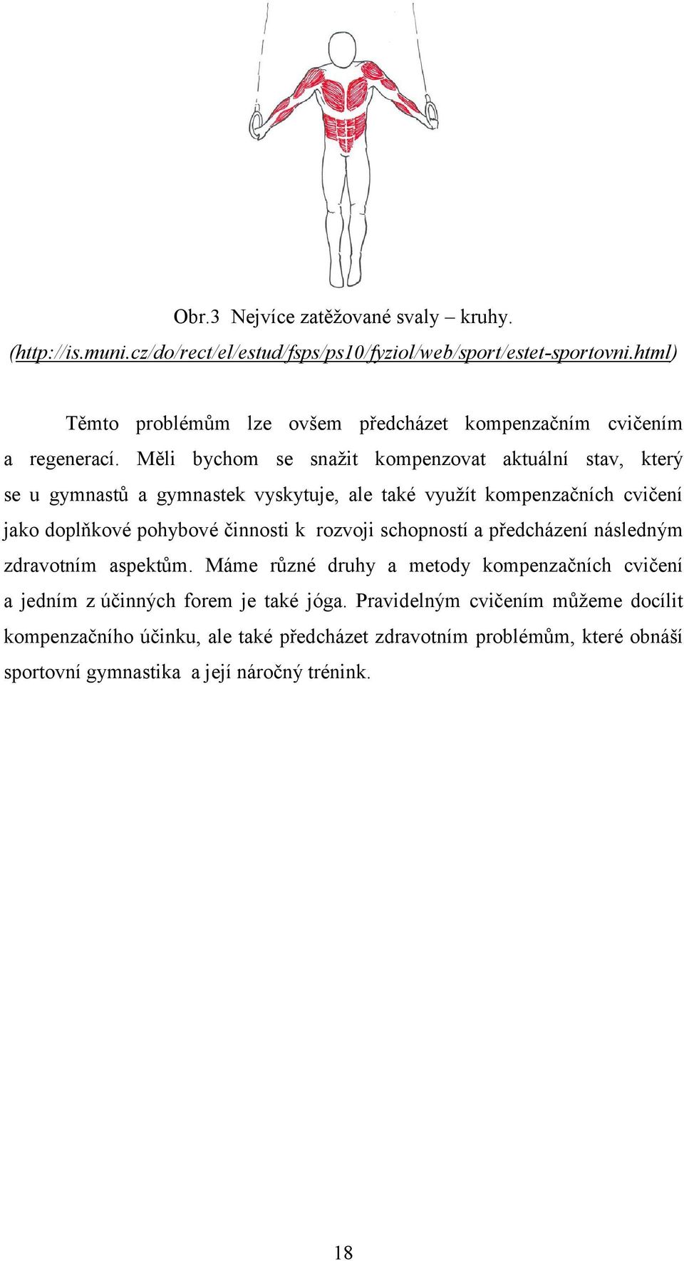 Měli bychom se snažit kompenzovat aktuální stav, který se u gymnastů a gymnastek vyskytuje, ale také využít kompenzačních cvičení jako doplňkové pohybové činnosti k