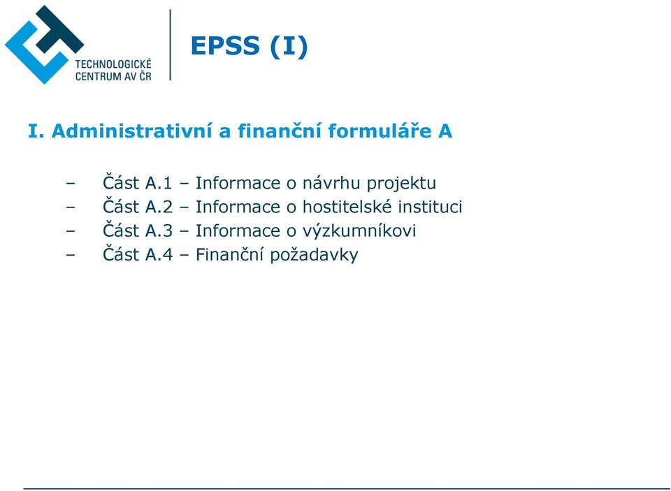 1 Informace o návrhu projektu Část A.