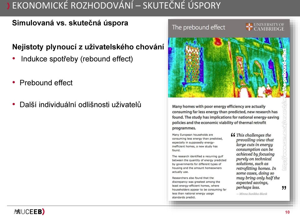 uživatelského chování Indukce spotřeby (rebound