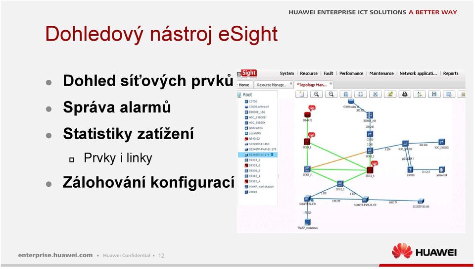 alarmů Statistiky zatížení