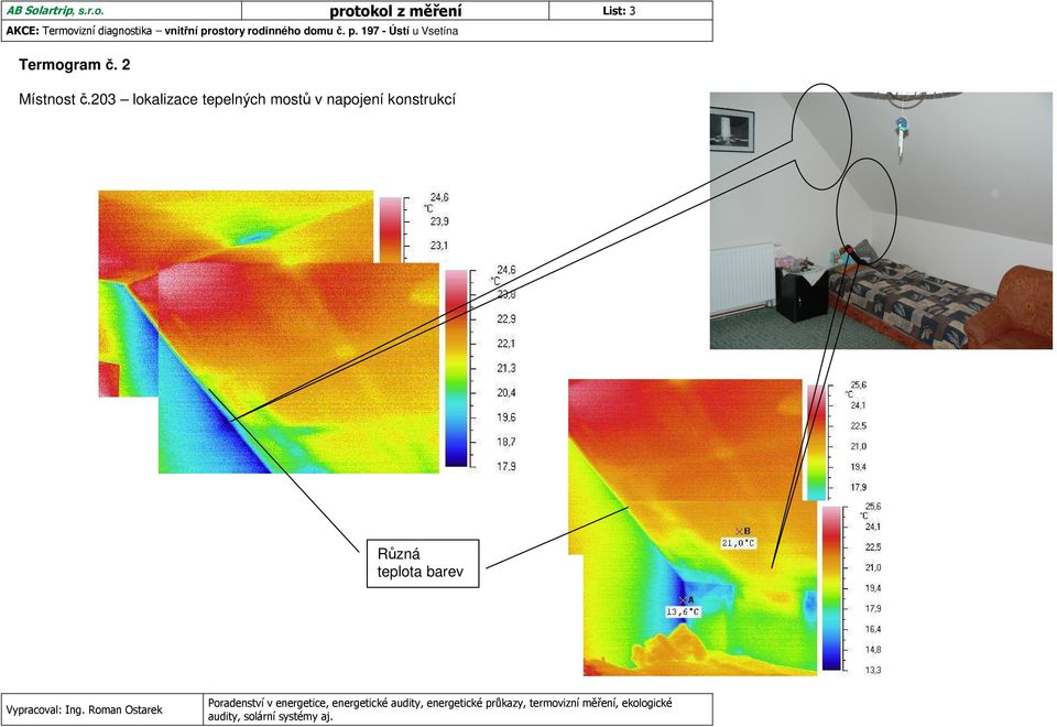 protokol z měření List: 3 Termogram