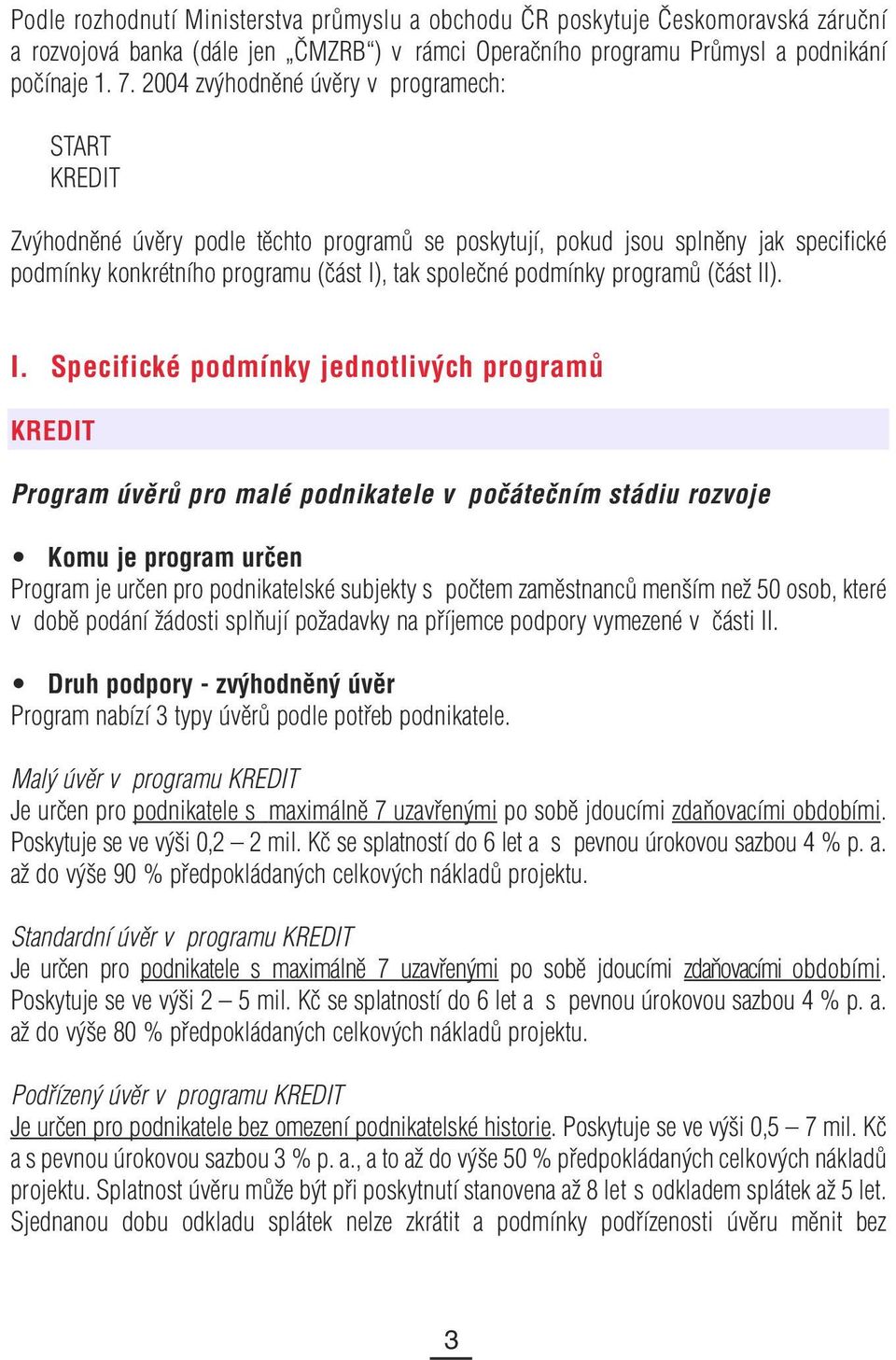 programů (část II