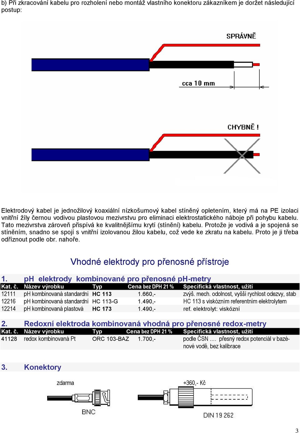 Protože je vodivá a je spojená se stíněním, snadno se spojí s vnitřní izolovanou žilou kabelu, což vede ke zkratu na kabelu. Proto je ji třeba odříznout podle obr. nahoře.