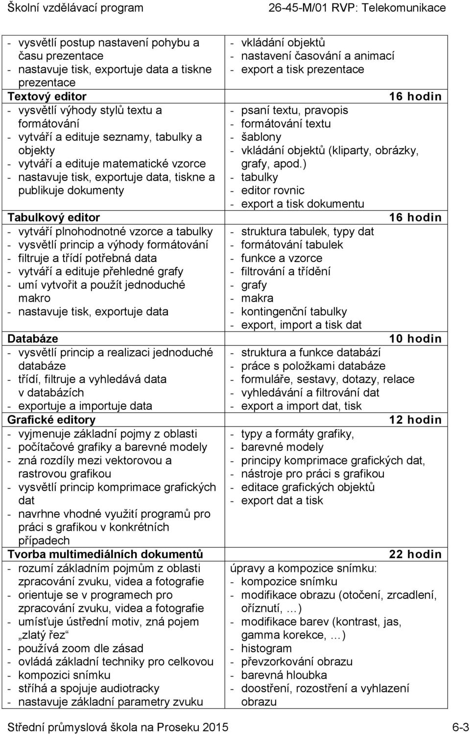 výhody formátování - filtruje a třídí potřebná data - vytváří a edituje přehledné grafy - umí vytvořit a použít jednoduché makro - nastavuje tisk, exportuje data Databáze - vysvětlí princip a