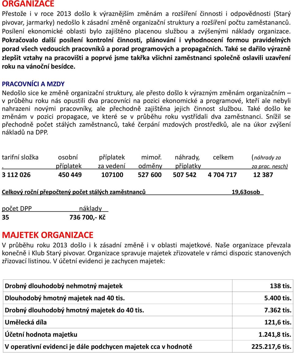 Pokračovalo další posílení kontrolní činnosti, plánování i vyhodnocení formou pravidelných porad všech vedoucích pracovníků a porad programových a propagačních.