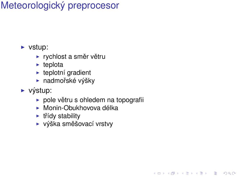 výstup: pole větru s ohledem na topografii