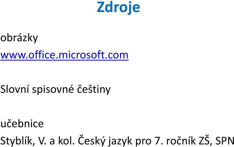 com Slovní spisovné češtiny