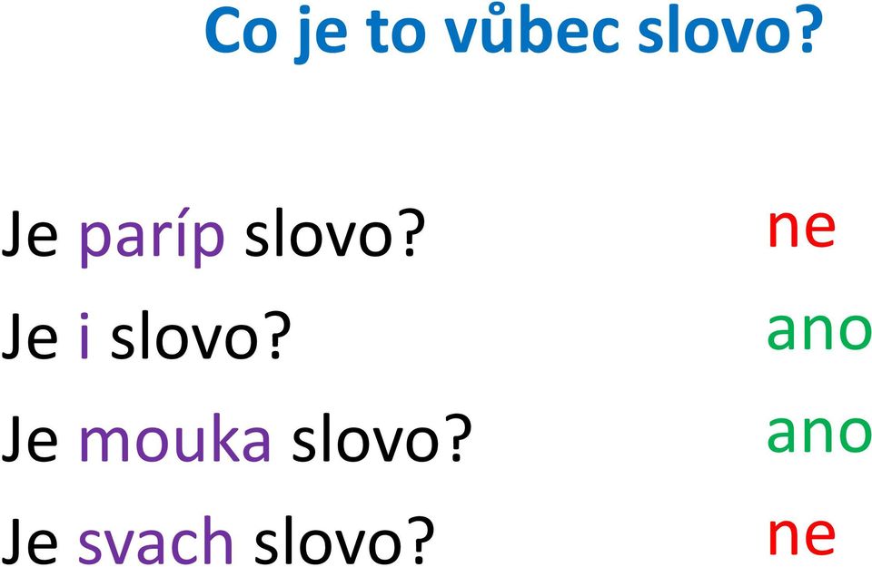 Je i slovo?