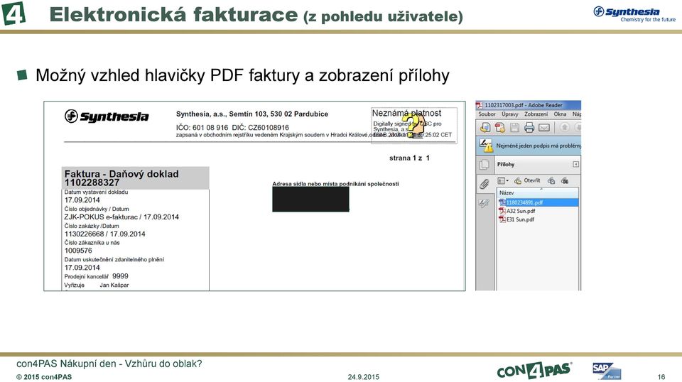 vzhled hlavičky PDF faktury