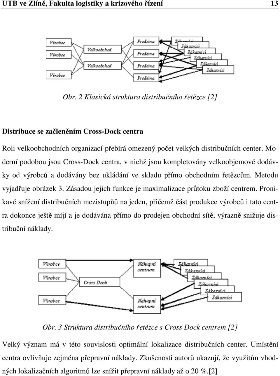 Moderní podobou jsou Cross-Dock centra, v nichž jsou kompletovány velkoobjemové dodávky od výrobců a dodávány bez ukládání ve skladu přímo obchodním řetězcům. Metodu vyjadřuje obrázek 3.