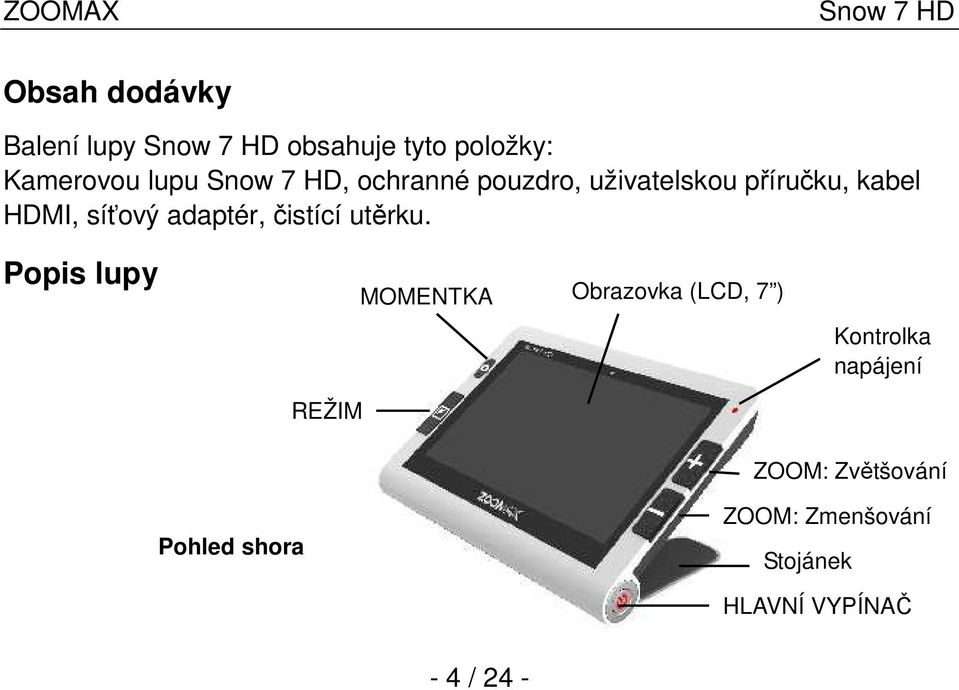 čistící utěrku.