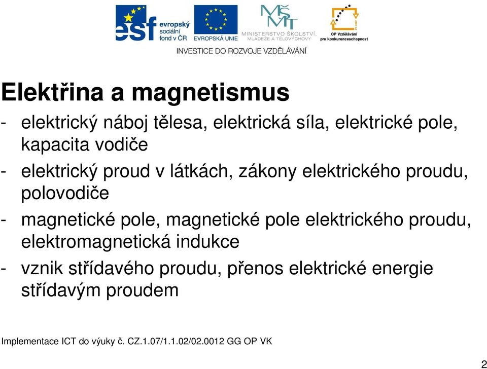 polovodiče - magnetické pole, magnetické pole elektrického proudu,
