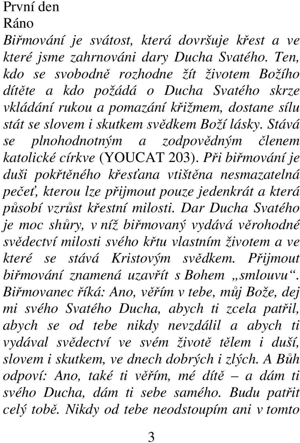 Stává se plnohodnotným a zodpovědným členem katolické církve (YOUCAT 203).