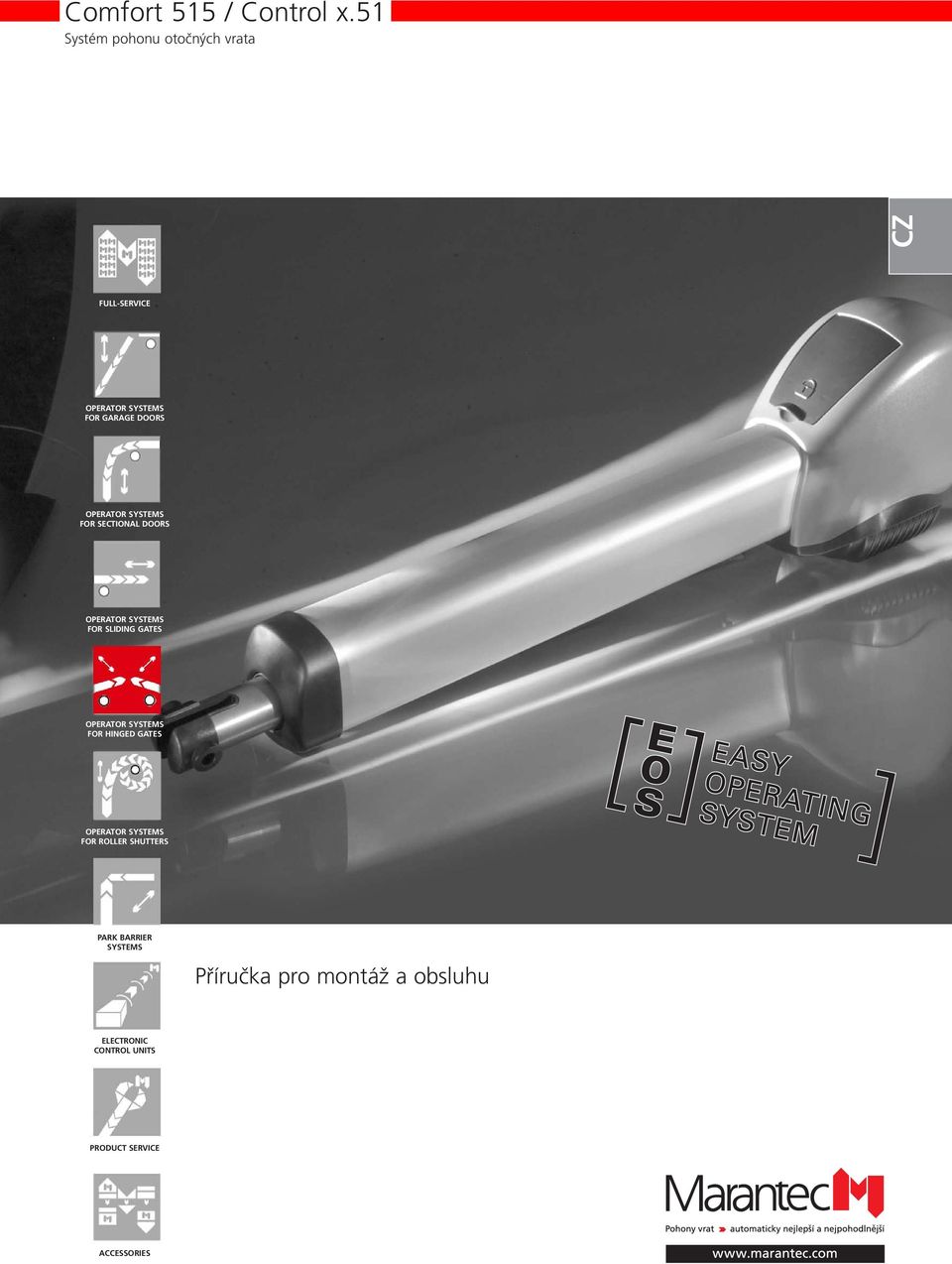 OPERATOR SYSTEMS FOR SECTIONAL DOORS OPERATOR SYSTEMS FOR SLIDING GATES OPERATOR