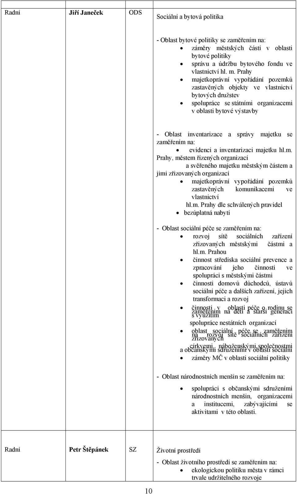 Prahy majetkoprávní vypořádání pozemků zastavěných objekty ve vlastnictví bytových družstev spolupráce se státními organizacemi v oblasti bytové výstavby - Oblast inventarizace a správy majetku se